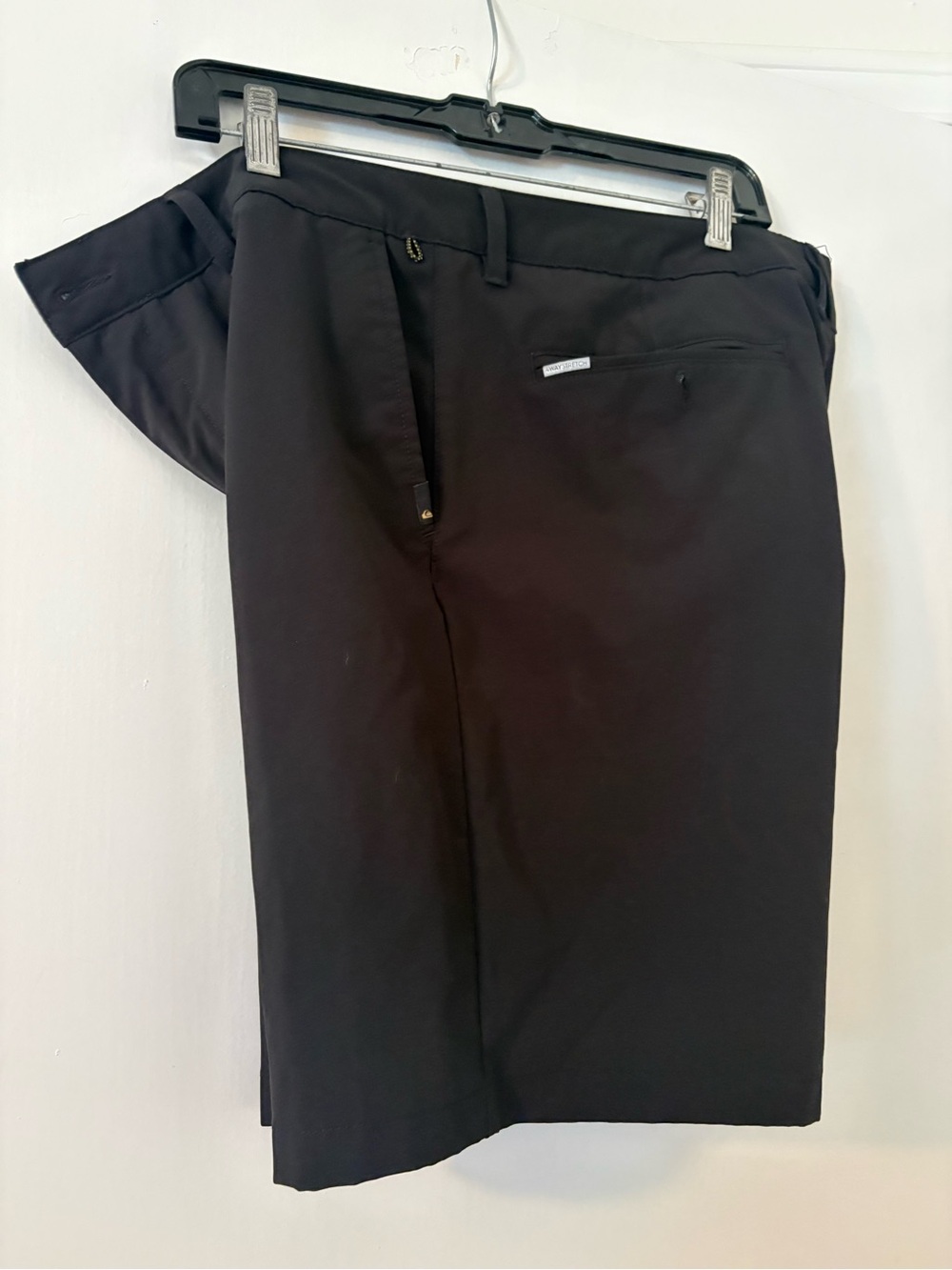 Quiksilver Black Amphibian Swim Shorts with Grey Waistband Trim